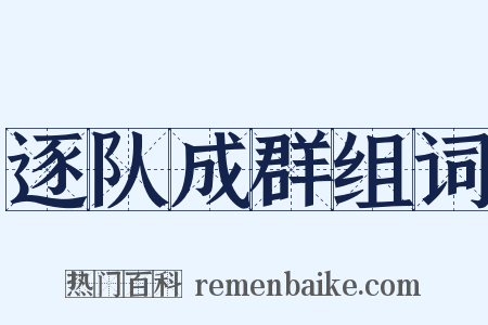逐队成群组词是什么意思的图片